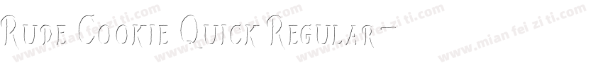 Rude Cookie Quick Regular字体转换